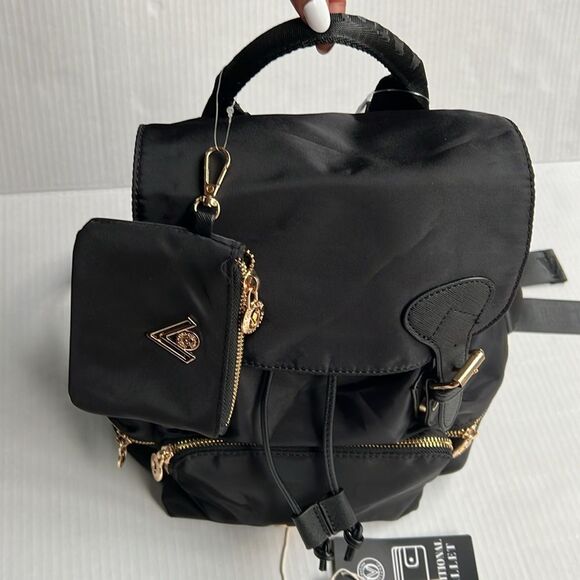 Valentino Orlandi Black Nylon Backpack & Matching Wallet - Picture 11 of 11